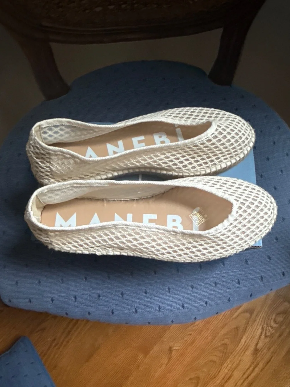 NWOT Manebi Cotton Net Ballet Espadrille size 40